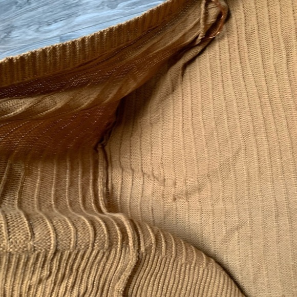 New with flaws open front layering piece cardigan gold sweater XL - Picture 6 of 14